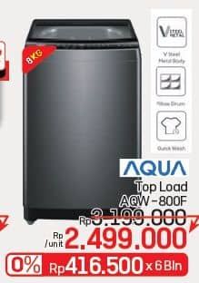 Promo Harga Aqua Mesin Cuci AQW-800F  - LotteMart