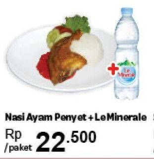 Promo Harga Nasi + Ayam Penyet + Le Minrella  - Carrefour