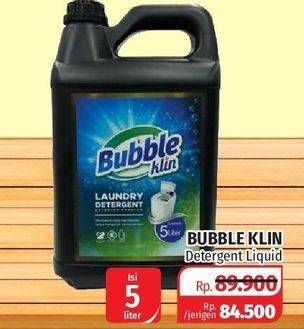 Promo Harga BUBBLE KLIN Liquid Detergent Lemon 5000 ml - Lotte Grosir