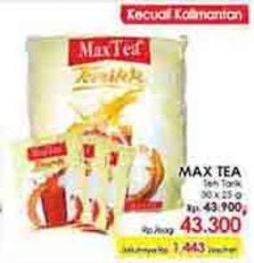 Promo Harga Max Tea Minuman Teh Bubuk 30 pcs - LotteMart