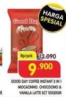 Promo Harga Good Day Instant Coffee 3 in 1 Chococinno, Mocacinno, Vanilla Latte per 10 sachet 20 gr - Superindo