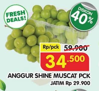 Promo Harga Anggur Shine Muscat  - Superindo