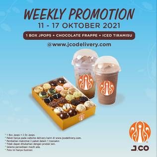 Promo Harga 1 Box JPOPS + Chocolate Frappe + Iced Tiramisu   - JCO