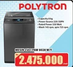 Promo Harga Polytron PAW 8028 Mesin Cuci 1 Tabung 8kg  - Hari Hari