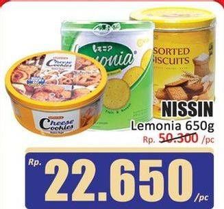 Promo Harga Nissin Cookies Lemonia Chocolate, Coconut, Lemon 650 gr - Hari Hari