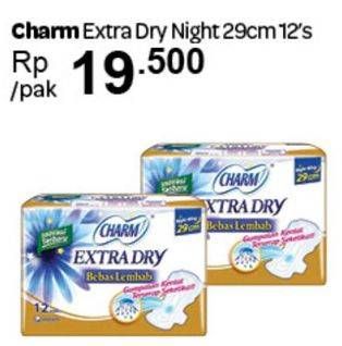 Promo Harga Charm Extra Dry Night Wing 29cm 12 pcs - Carrefour