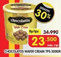 Promo Harga Hollanda Chocolatos Wafer Wafer Cream 300 gr - Superindo