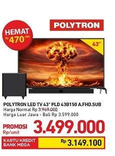 Promo Harga POLYTRON PLD-43B150 LED TV  - Carrefour