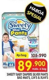 Promo Harga Sweety Silver Pants L54, M60, XL44 44 pcs - Superindo