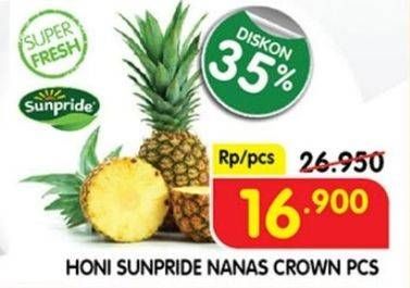 Promo Harga SUNPRIDE Nanas Honi Crown  - Superindo