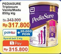 Promo Harga Pediasure Triplesure Madu, Vanila 850 gr - Indomaret