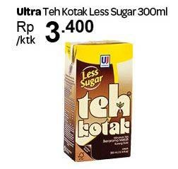 Promo Harga ULTRA Teh Kotak Less Sugar 300 ml - Carrefour