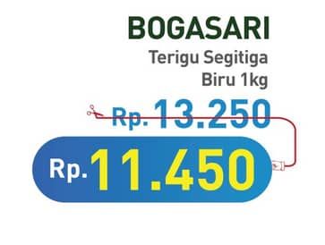 Promo Harga Bogasari Tepung Terigu Segitiga Biru 1000 gr - Hypermart