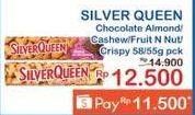 Promo Harga Silver Queen Chocolate Almonds, Cashew, Fruit Nuts, Crispy 57 gr - Indomaret