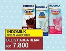 Promo Harga INDOMILK Susu UHT All Variants per 2 box 250 ml - Yogya