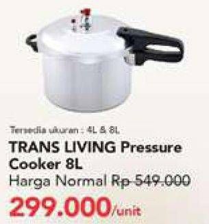 Promo Harga TRANSLIVING Pressure Cooker 8000 ml - Carrefour