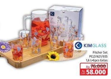 Promo Harga KIM GLASS Pitcher Set + 6 Glass  - Lotte Grosir