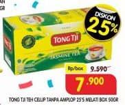 Promo Harga Tong Tji Teh Celup Jasmine Tanpa Amplop per 25 pcs 2 gr - Superindo