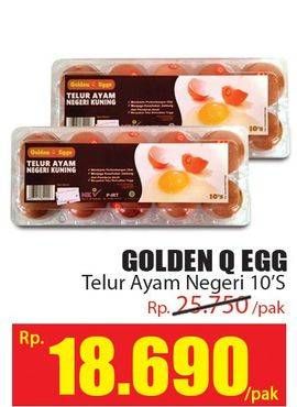 Promo Harga GOLDEN Q EGG Telur Ayam Negeri 10 pcs - Hari Hari