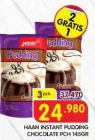 Promo Harga HAAN Pudding Chocolate per 3 pouch 145 gr - Superindo