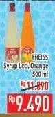 Promo Harga FREISS Syrup Squash Lychee, Orange 500 ml - Hypermart