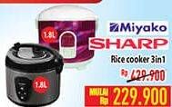 Promo Harga MIYAKO/ SHARP Rice Cooker 3 in 1  - Hypermart
