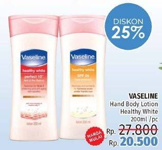 Promo Harga VASELINE Intensive Care Healthy White 200 ml - LotteMart