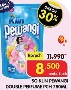 Promo Harga So Klin Pewangi All Variants 800 ml - Superindo