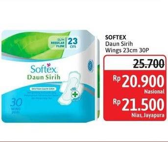 Promo Harga Softex Daun Sirih Wing 23cm 30 pcs - Alfamidi