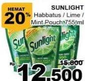 Promo Harga SUNLIGHT Pencuci Piring Higienis Plus Jeruk Nipis Habbatussauda, Lime, Mint 755 ml - Giant