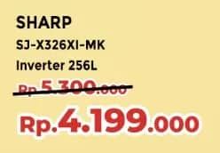 Promo Harga Sharp SJ-X326XI-MK Inverter 256 L  - Yogya