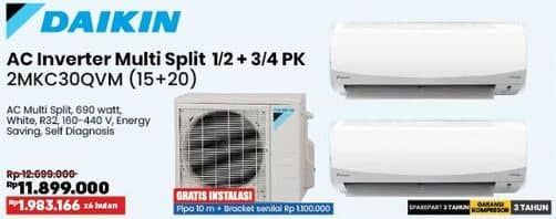 Promo Harga Daikin 2MKC30QVM | AC Multi Split 1/2 PK  - COURTS