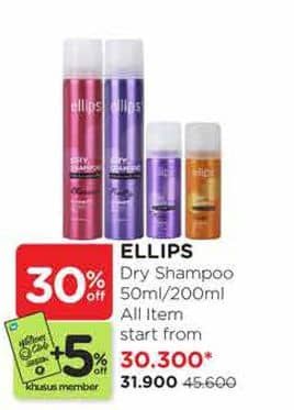 Promo Harga Ellips Dry Shampoo All Variants 50 ml - Watsons