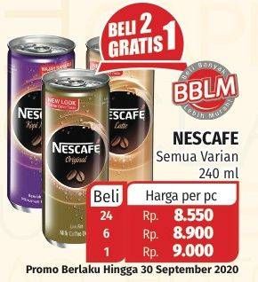 Promo Harga Nescafe Ready to Drink All Variants 240 ml - Lotte Grosir