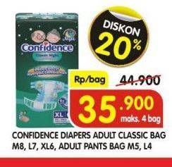Promo Harga CONFIDENCE Diapers Adult Classic M8; L7; XL6/ Adult Pants M5; L4  - Superindo
