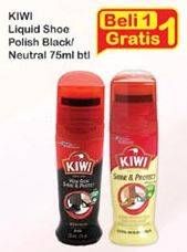 Promo Harga KIWI Liquid Shoe Polish Black, Neutral 75 ml - Indomaret