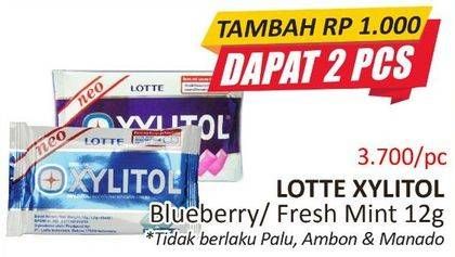 Promo Harga LOTTE XYLITOL Candy Gum Blueberry, Fresh Mint 12 gr - Alfamidi