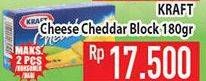 Promo Harga KRAFT Cheese Cheddar 180 gr - Hypermart