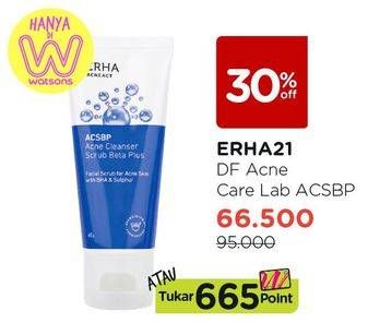 Promo Harga ERHA21 DF Acne Care Lab ACSBP 60 gr - Watsons