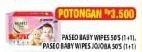 Promo Harga PASEO Baby Wipes With Jojoba Oil per 2 pcs 50 sheet - Hypermart