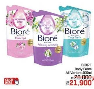 Promo Harga Biore Body Foam Clear Fresh All Variants 400 ml - LotteMart