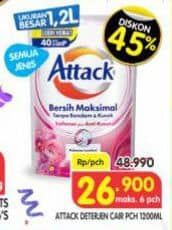 Promo Harga Attack Detergent Liquid All Variants 1200 ml - Superindo