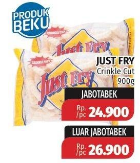 Promo Harga JUST FRY French Fries Crinkle Cut 900 gr - Lotte Grosir