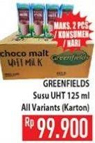 Promo Harga GREENFIELDS UHT All Variants 125 ml - Hypermart