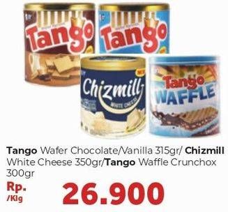 Promo Harga TANGO Wafer 315gr/Waffle 300gr/CHIZMILL Wafer 350gr  - Carrefour