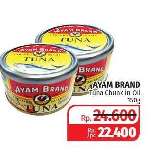 Promo Harga AYAM BRAND Tuna Chunks In Oil 150 gr - Lotte Grosir