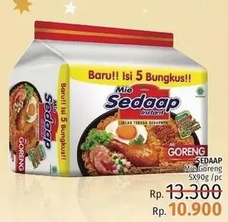 Promo Harga SEDAAP Mie Goreng per 5 pcs 90 gr - LotteMart