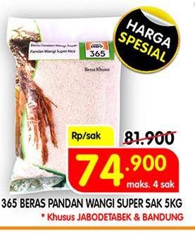 Promo Harga 365 Beras 5 kg - Superindo