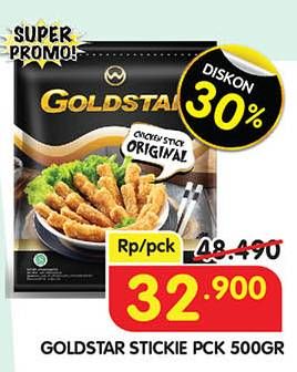 Promo Harga Goldstar Chicken Nugget Stickie Cheese 500 gr - Superindo
