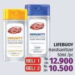Promo Harga LIFEBUOY Hand Sanitizer per 2 botol 50 ml - LotteMart